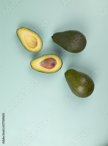 a group of avocadoes 