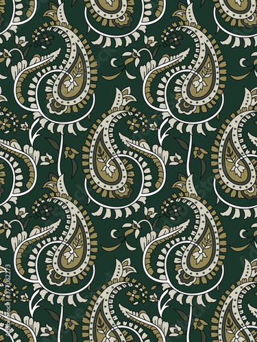 traditional Indian paisley pattern on background