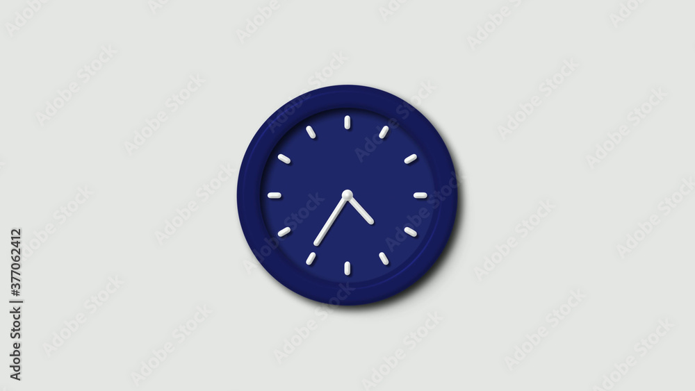 New counting down 3d wall clock icon on white background,blue dark clock icon New counting down 3d wall clock icon on white background,blue dark clock icon
