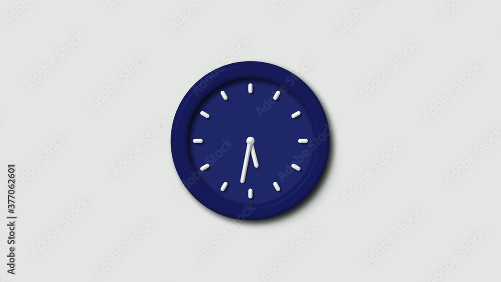 New counting down 3d wall clock icon on white background,blue dark clock icon New counting down 3d wall clock icon on white background,blue dark clock icon