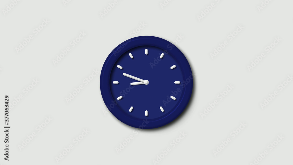 New counting down 3d wall clock icon on white background,blue dark clock icon New counting down 3d wall clock icon on white background,blue dark clock icon
