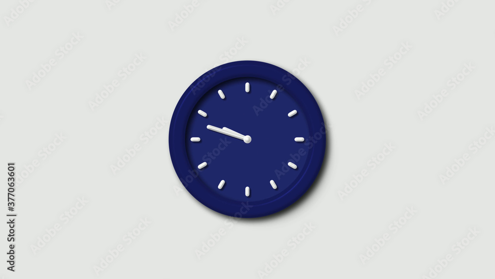 New counting down 3d wall clock icon on white background,blue dark clock icon New counting down 3d wall clock icon on white background,blue dark clock icon