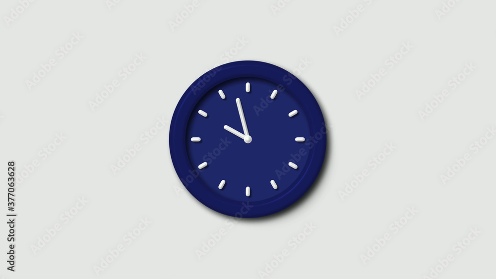 New counting down 3d wall clock icon on white background,blue dark clock icon New counting down 3d wall clock icon on white background,blue dark clock icon