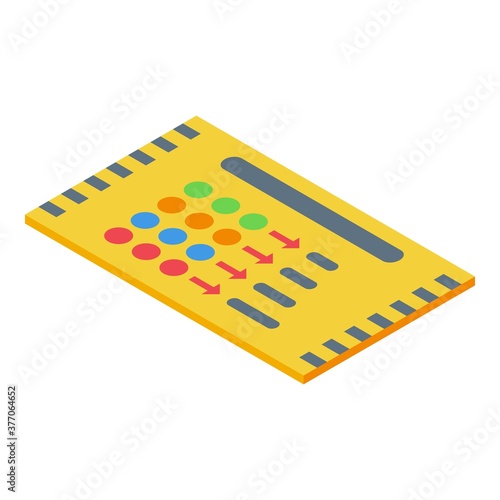 Match ticket lottery icon. Isometric of match ticket lottery vector icon for web design isolated on white background
