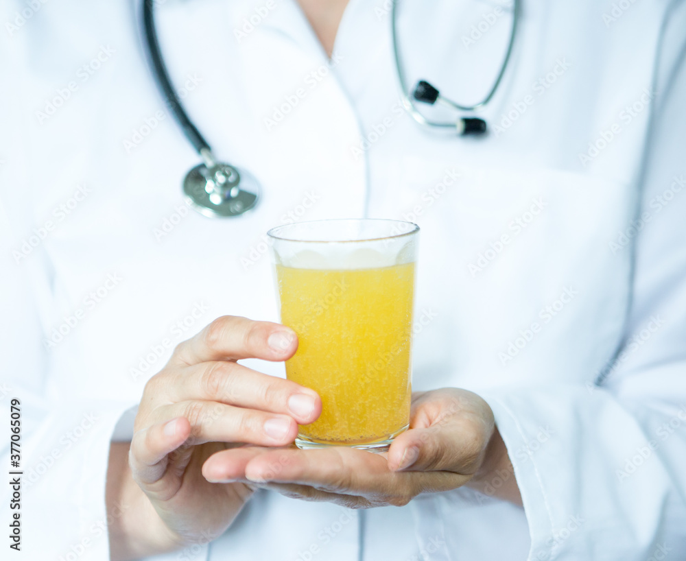 Healthcare - doctor with effervescent.. Healthcare - doctor with effervescent..