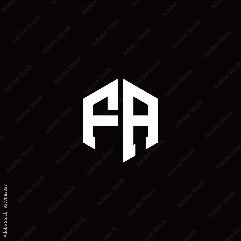 Initial F A letter with polygon modern style logo template vector Initial F A letter with polygon modern style logo template vector