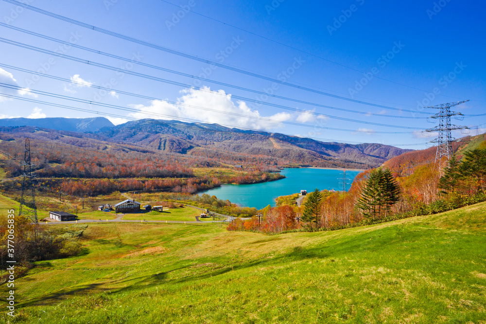 Naklejka premium Tashiro Lake in Echigo Yuzawa, Niigata Prefecture, Japan.