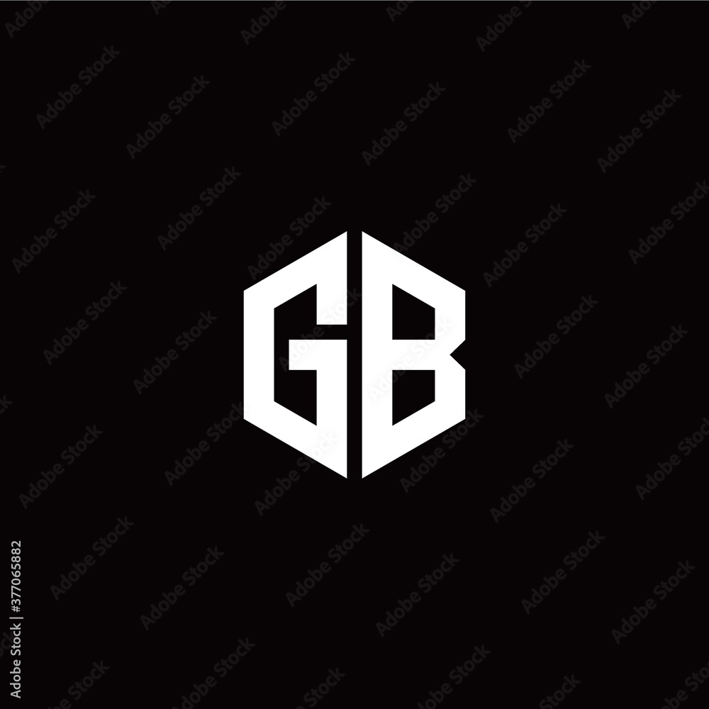 Initial G B letter with polygon modern style logo template vector Initial G B letter with polygon modern style logo template vector