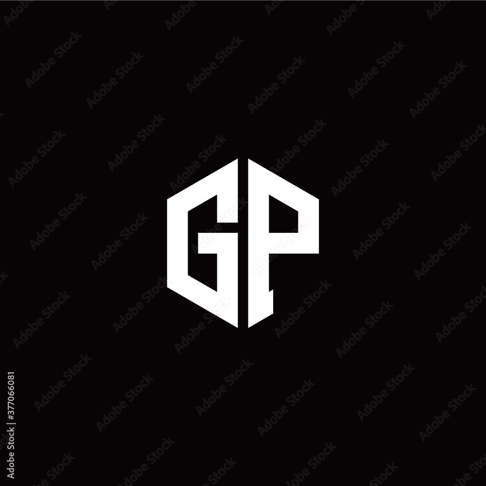 Initial G P letter with polygon modern style logo template vector Initial G P letter with polygon modern style logo template vector