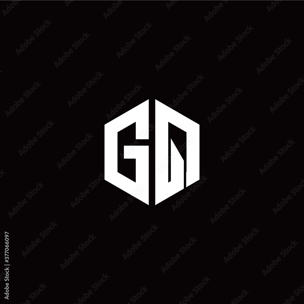 Initial G Q letter with polygon modern style logo template vector Initial G Q letter with polygon modern style logo template vector