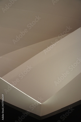Light reflecting of abstract white ceiling. 