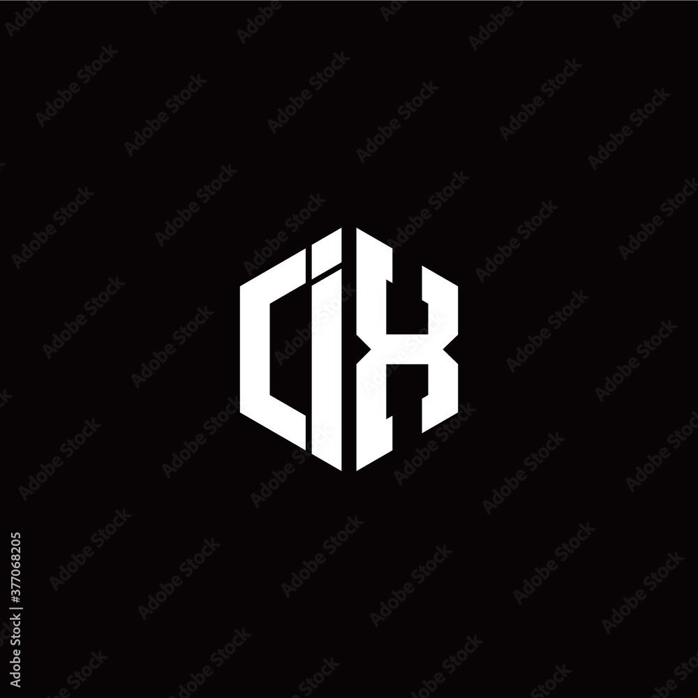 Initial I X letter with polygon modern style logo template vector Initial I X letter with polygon modern style logo template vector