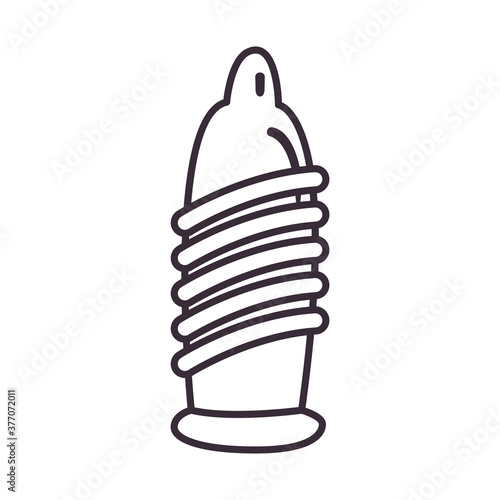 condom with texture line style icon vector design