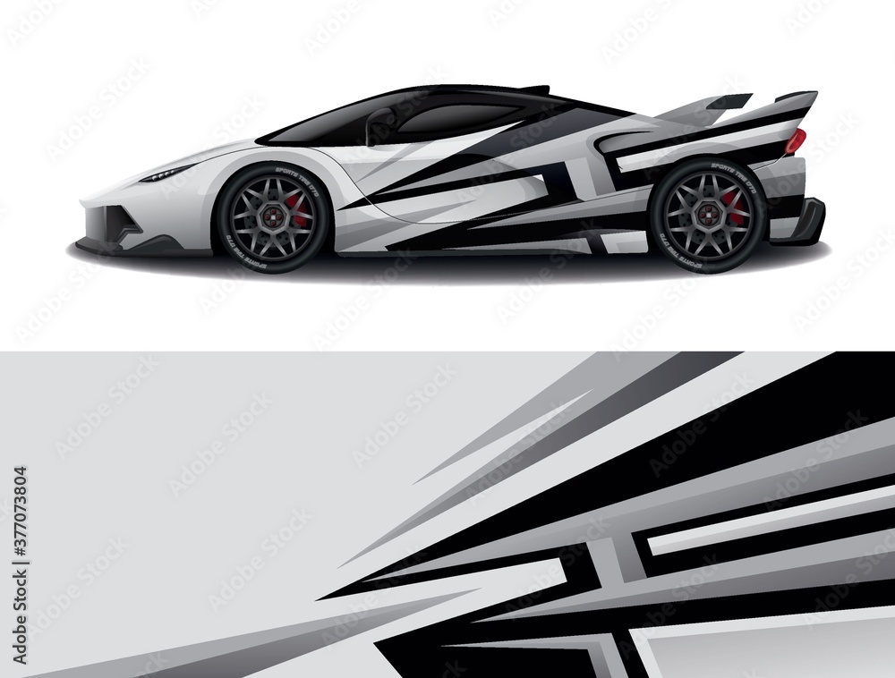 Sports car wrapping decal design Sports car wrapping decal design