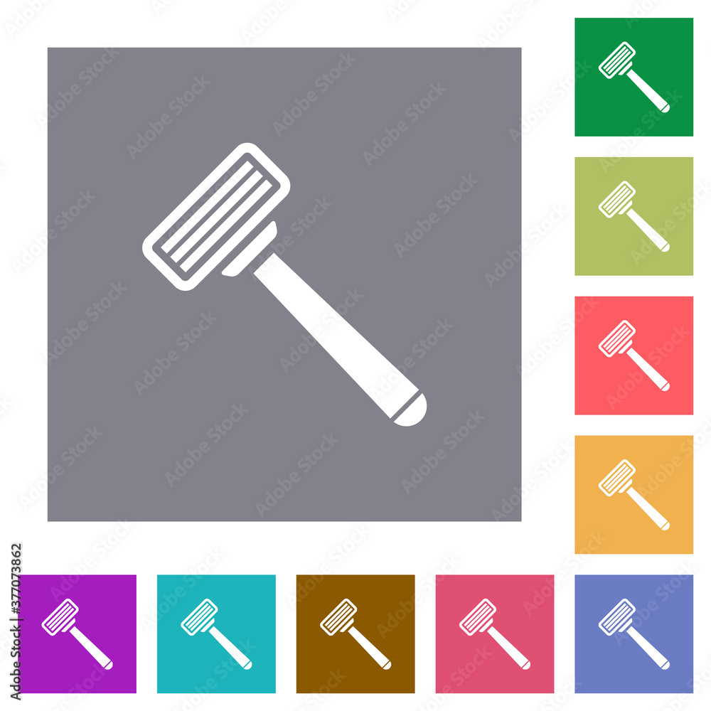 Razor square flat icons Razor square flat icons