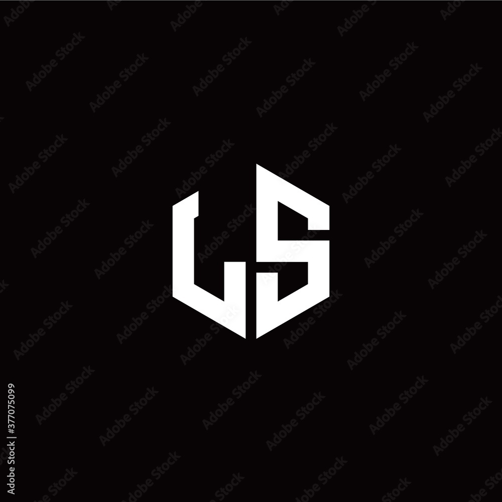 Initial L S letter with polygon modern style logo template vector Initial L S letter with polygon modern style logo template vector