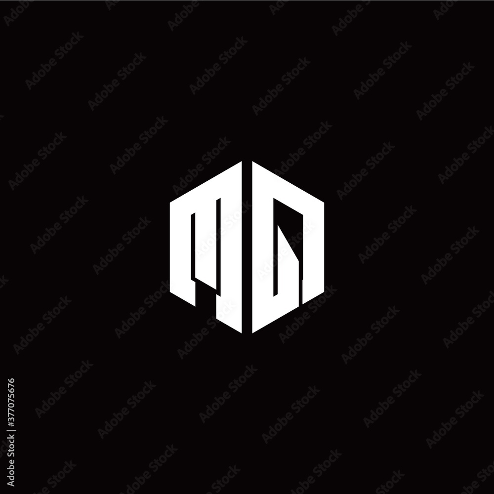 Initial M Q letter with polygon modern style logo template vector Initial M Q letter with polygon modern style logo template vector