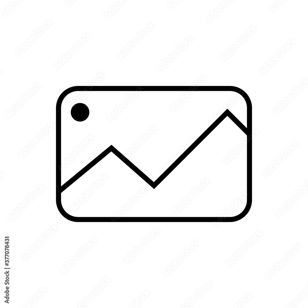 Gallery button trendy flat style icon. Landscape scenery icon. Gallery or photos symbol for your web site design, logo, app UI.