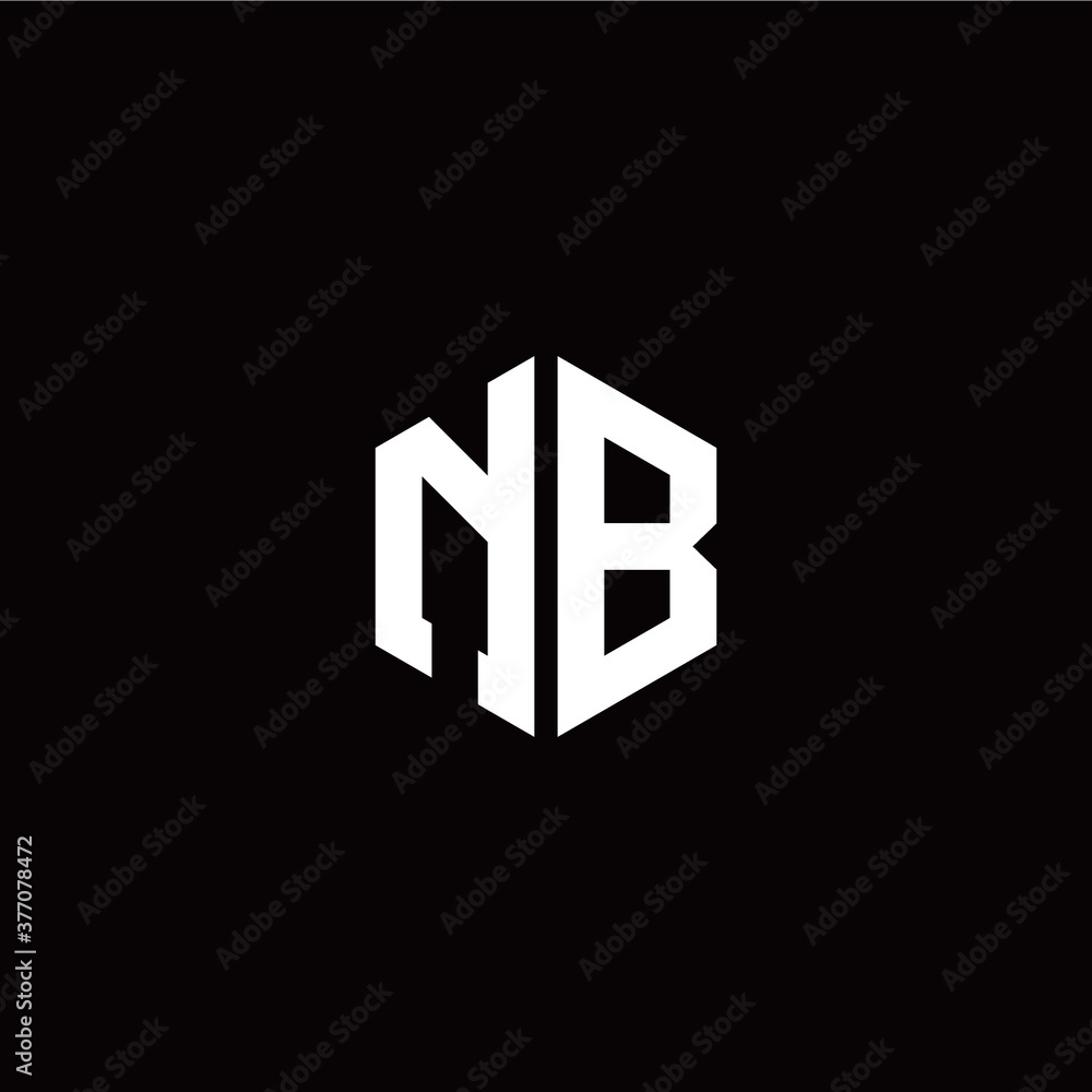 Initial N B letter with polygon modern style logo template vector Initial N B letter with polygon modern style logo template vector