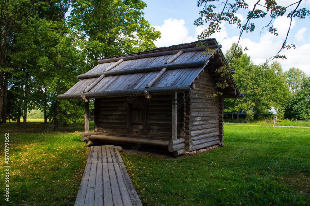 Old wood church in the museum in Velikiy Novgorod Old wood church in the museum in Velikiy Novgorod