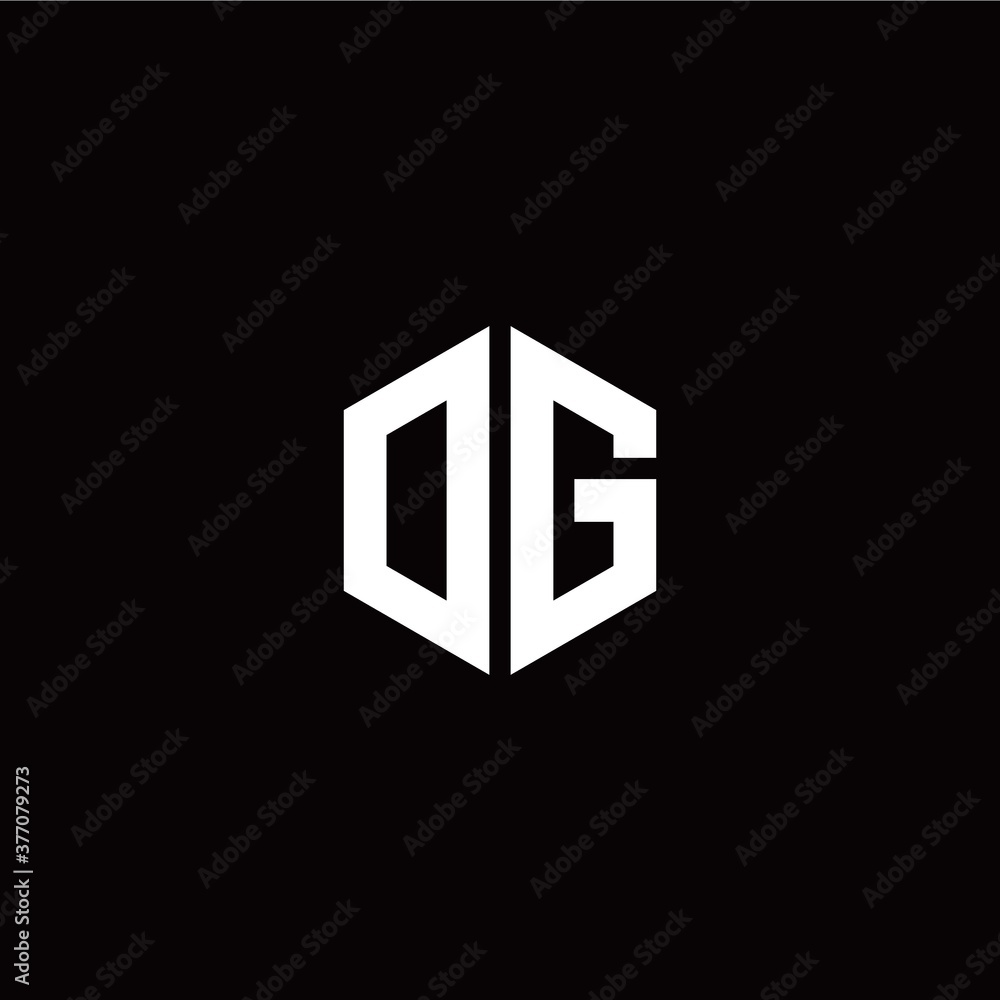 Initial O G letter with polygon modern style logo template vector Initial O G letter with polygon modern style logo template vector