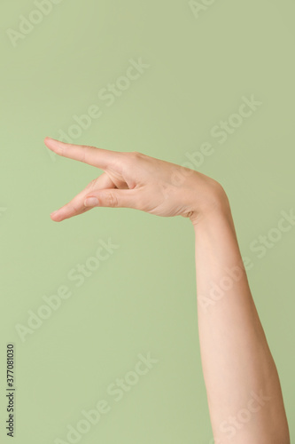 Human hand gesture with ind...