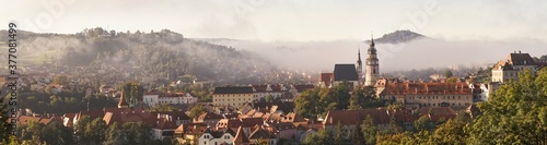 Morning view of the historic town of Cesky Krumlov photo