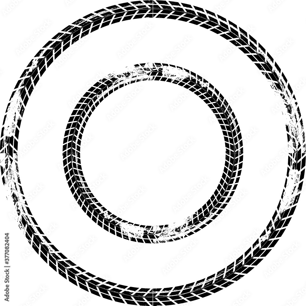 Tire Track Vector Round Border Frame . Tire Track Vector Round Border Frame .