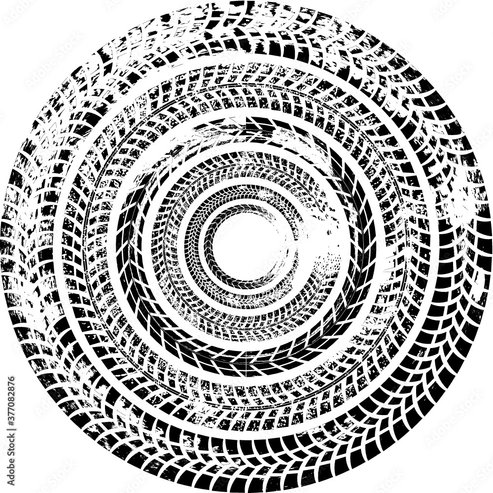 Tire Track Vector Round Border Frame . Tire Track Vector Round Border Frame .