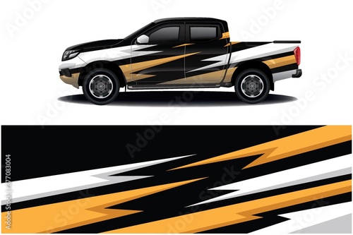 Sports car wrapping decal design 