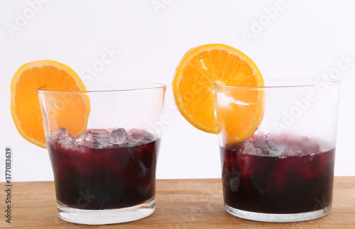 vermouth with orange as alcohol aperitif
