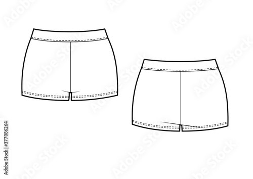 Women's short tights. Vector illustration.
