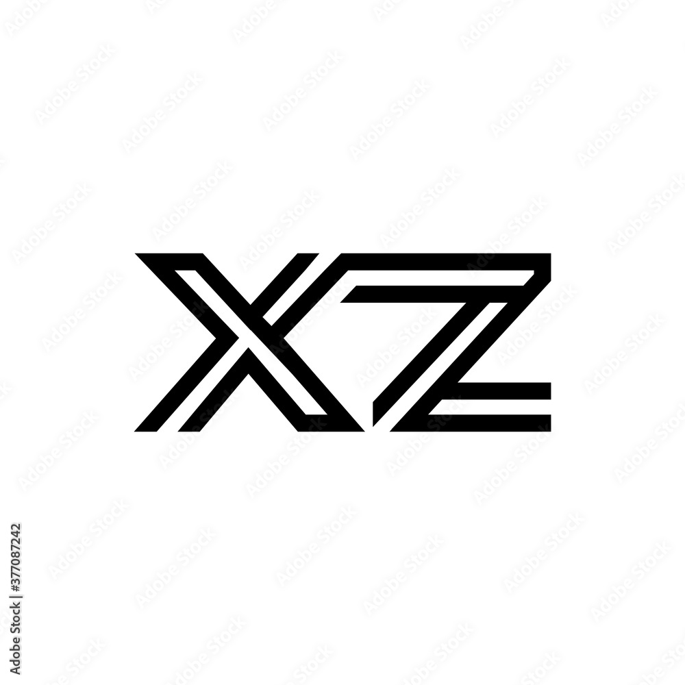 initial letter xz line stroke logo modern initial letter xz line stroke logo modern