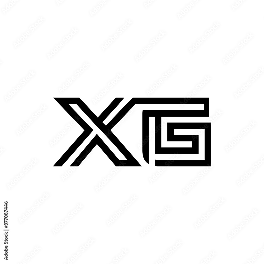 initial letter xg line stroke logo modern initial letter xg line stroke logo modern