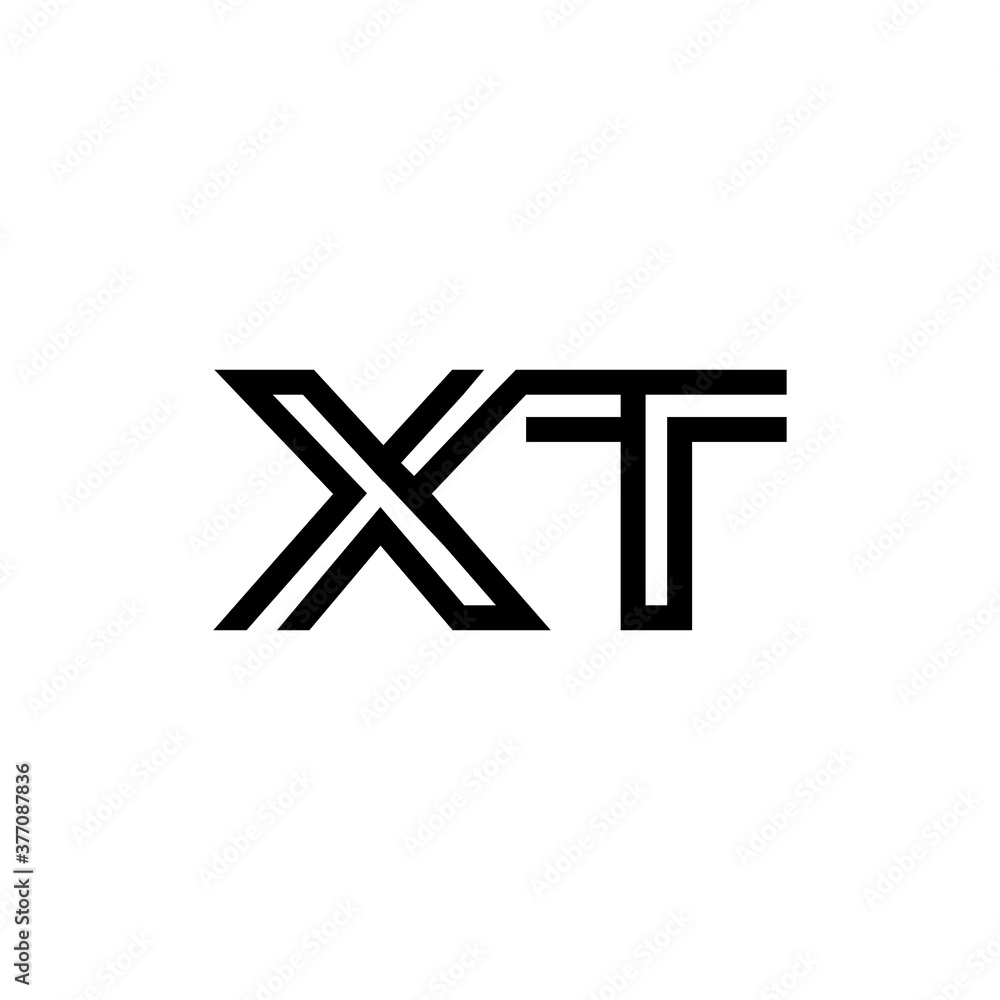 initial letter xt line stroke logo modern initial letter xt line stroke logo modern