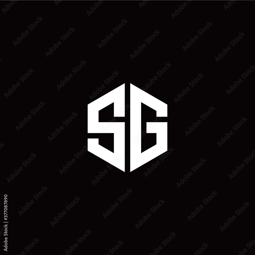 Initial S G letter with polygon modern style logo template vector Initial S G letter with polygon modern style logo template vector