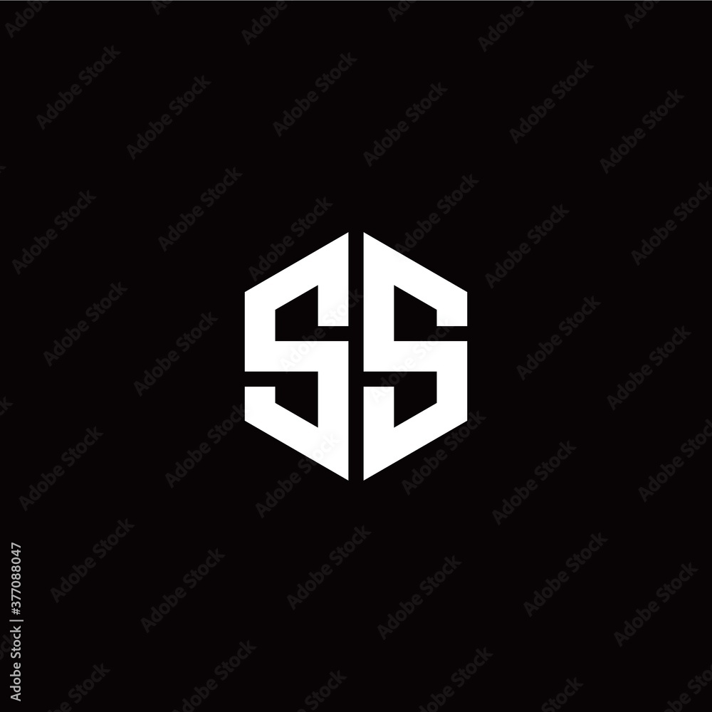 Initial S S letter with polygon modern style logo template vector Initial S S letter with polygon modern style logo template vector
