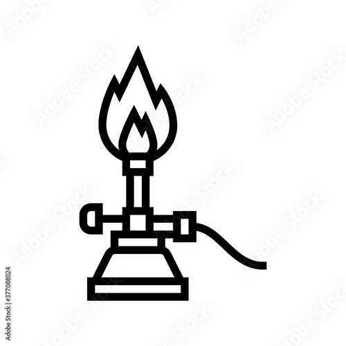 burner equipment line icon vector. burner equipment sign. isolated contour symbol black illustration