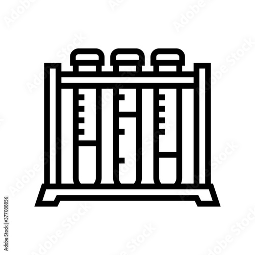 test tube rack line icon vector. test tube rack sign. isolated contour symbol black illustration