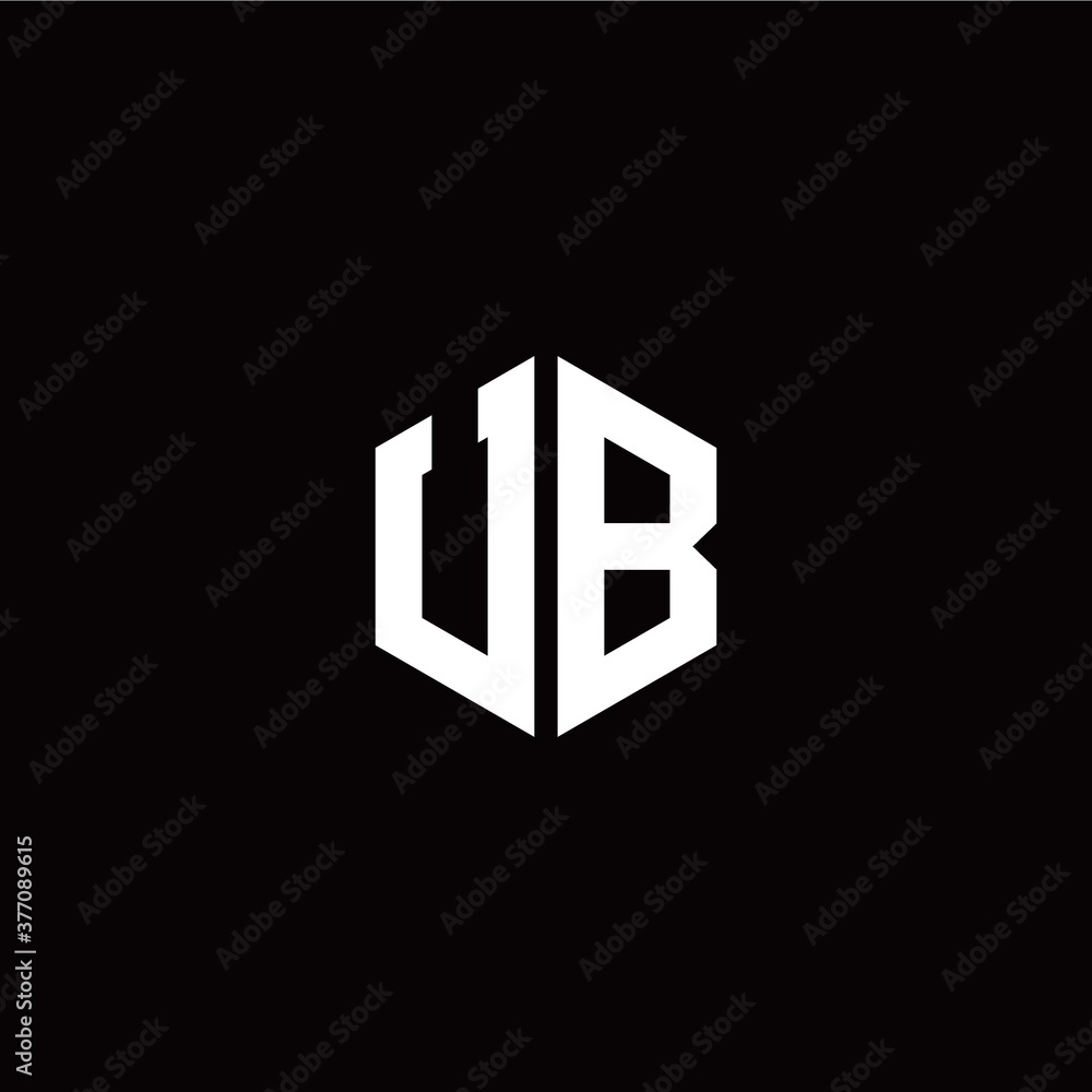 Initial U B letter with polygon modern style logo template vector Initial U B letter with polygon modern style logo template vector
