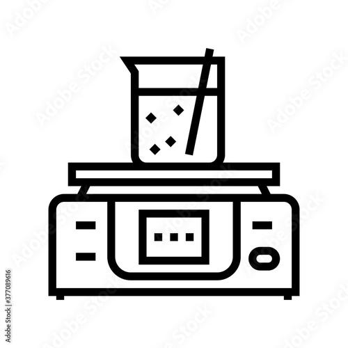 chemical test equipment line icon vector. chemical test equipment sign. isolated contour symbol black illustration