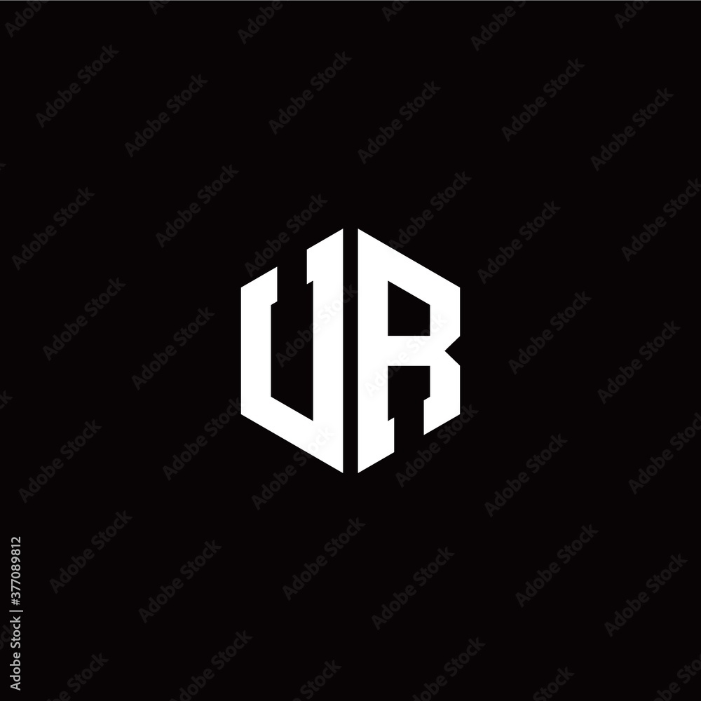 Initial U R letter with polygon modern style logo template vector Initial U R letter with polygon modern style logo template vector