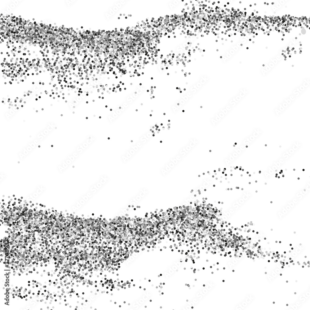 Silver sequins on a white background. Silver sequins on a white background.