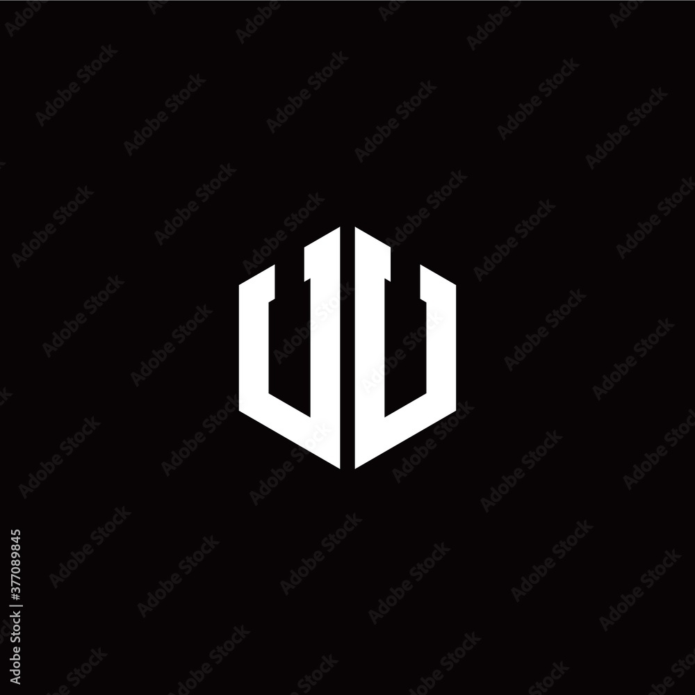 Initial U U letter with polygon modern style logo template vector Initial U U letter with polygon modern style logo template vector