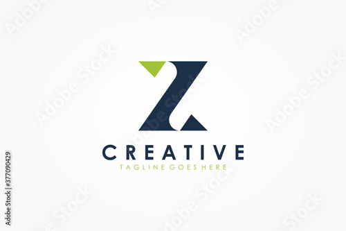 Free Download Abstract Initial Letter Z Logo. Blue and Green Geometric Shape Arrow Style isolated on White Background. Usable for Business and Branding Logos. Flat Vector Logo Design Template Element. - GFXLoad