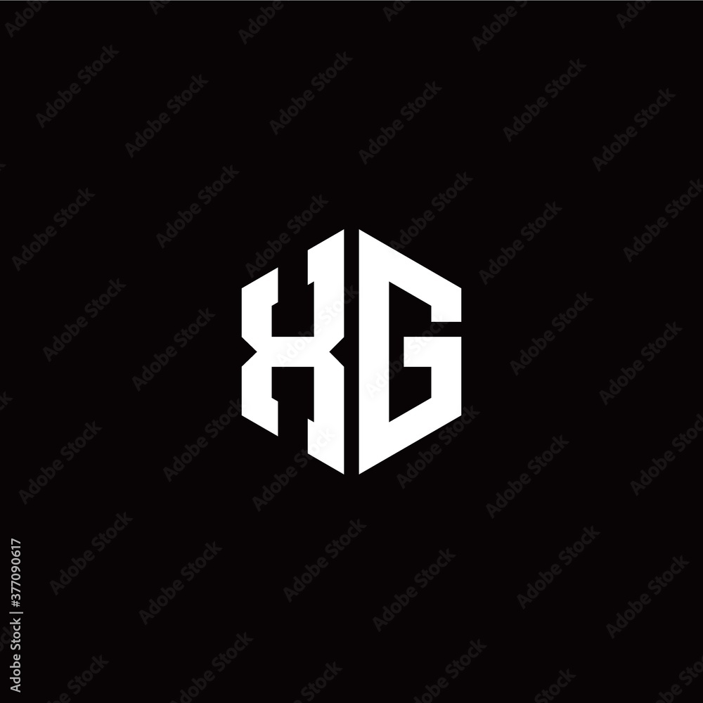 Initial X G letter with polygon modern style logo template vector Initial X G letter with polygon modern style logo template vector