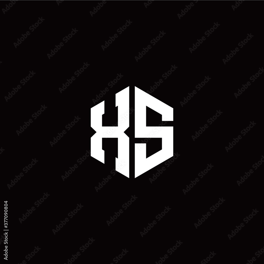 Initial X S letter with polygon modern style logo template vector Initial X S letter with polygon modern style logo template vector
