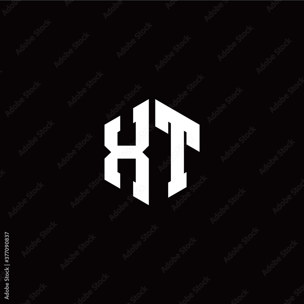 Initial X T letter with polygon modern style logo template vector Initial X T letter with polygon modern style logo template vector