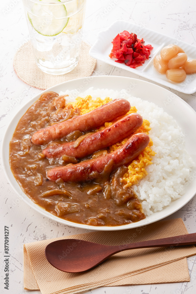 ウインナーカレー 炒り卵入り ウインナーカレー 炒り卵入り
