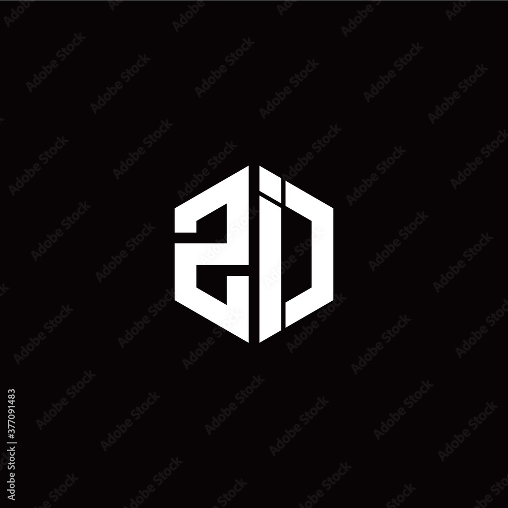 Initial Z I letter with polygon modern style logo template vector Initial Z I letter with polygon modern style logo template vector